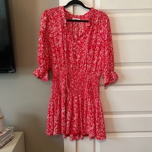 Red lined dress